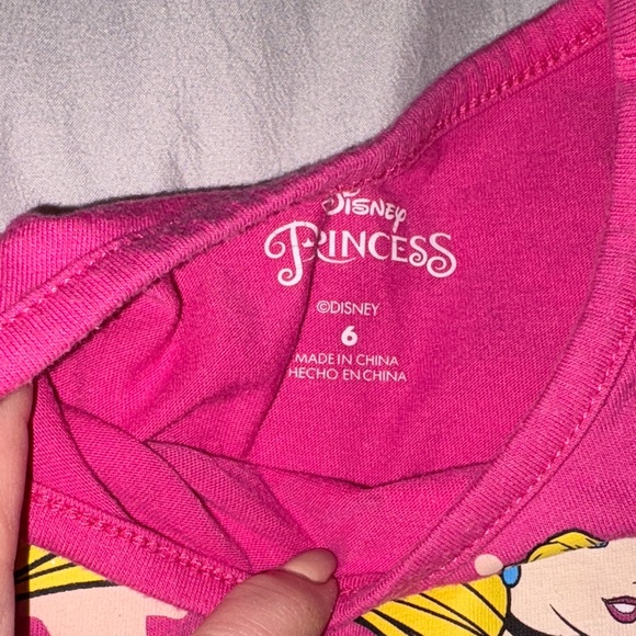 Disney Princess Pink and Yellow Kids T-Shirt - Picture 2 of 4